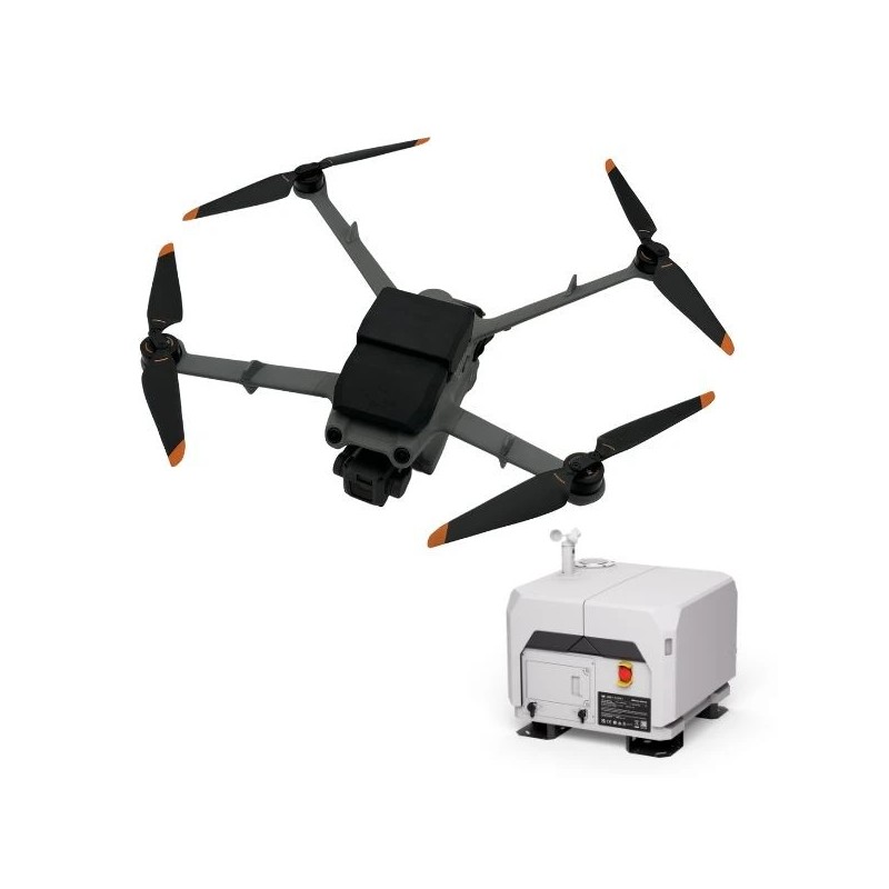 Kit FLYSAFE monté sur un DJI Matrice 3D avec la station DJI Dock 2