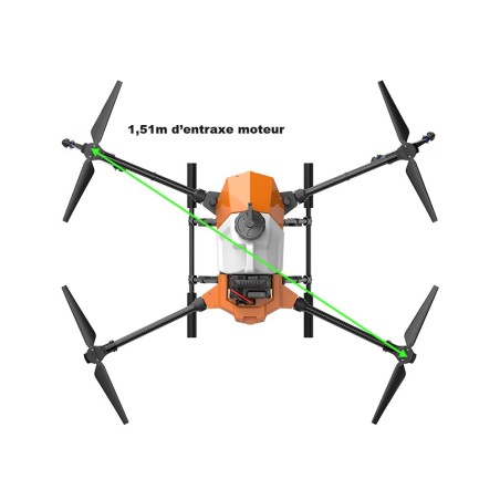 Base du drone Innovadrone G410 vue de dessus