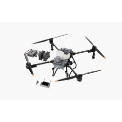 DJI Agras T25P drone agricole compact bras dépliés sur fond blanc